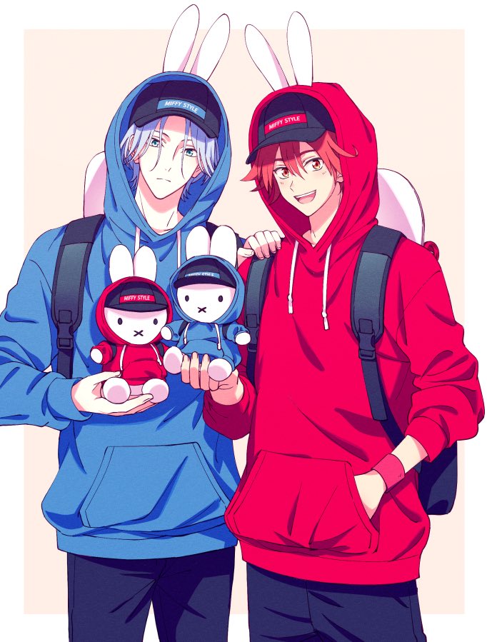 miffy, kyan reki, and hasegawa langa (miffy and 1 more) by sana423