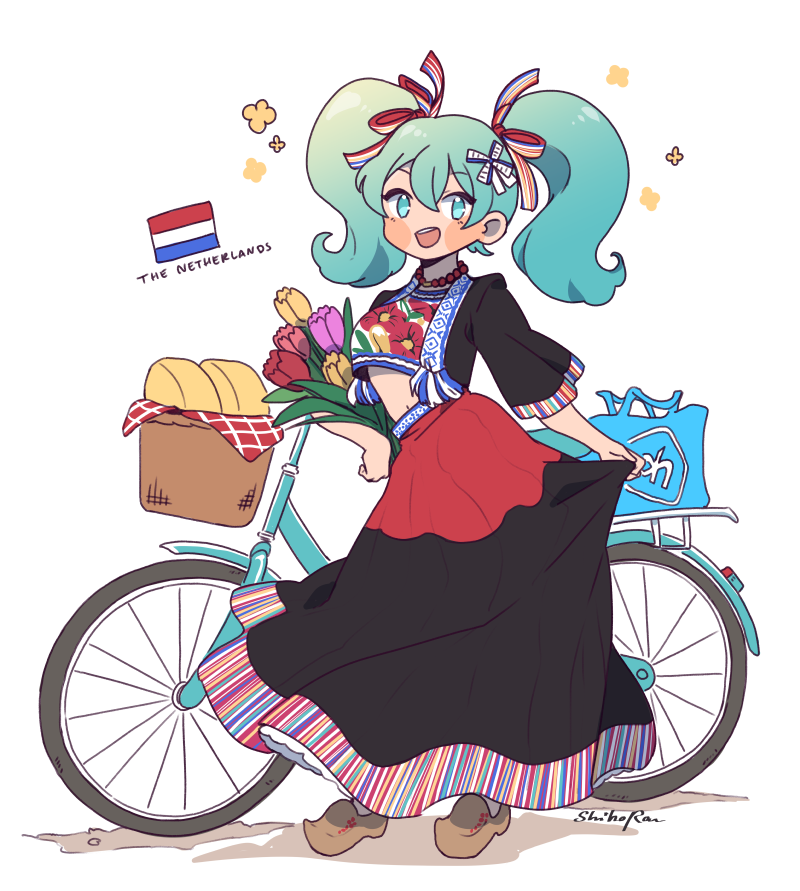 hatsune miku and bicycle (vocaloid) by shihoran