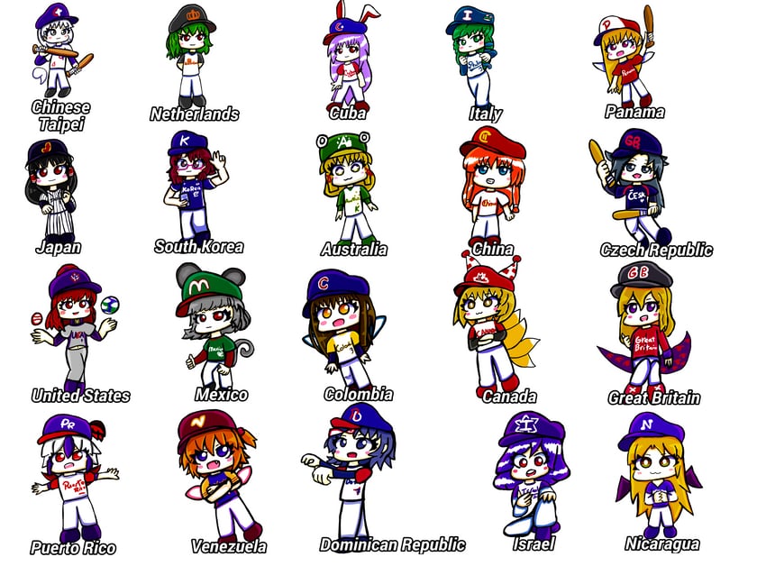 hakurei reimu, reisen udongein inaba, konpaku youmu, kochiya sanae, nazrin, and 16 more (touhou) by kerubin_art