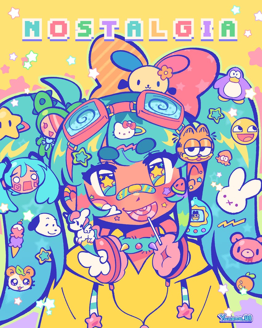 miffy, hatsune miku, hello kitty, candy, mametchi, and 9 more (miffy and 14 more) by yanana_ua