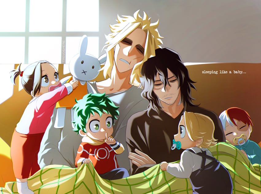 miffy, midoriya izuku, yagi toshinori, aoyama yuga, yaoyorozu momo, and 2 more (miffy and 1 more) by trevo_(trevoshere)