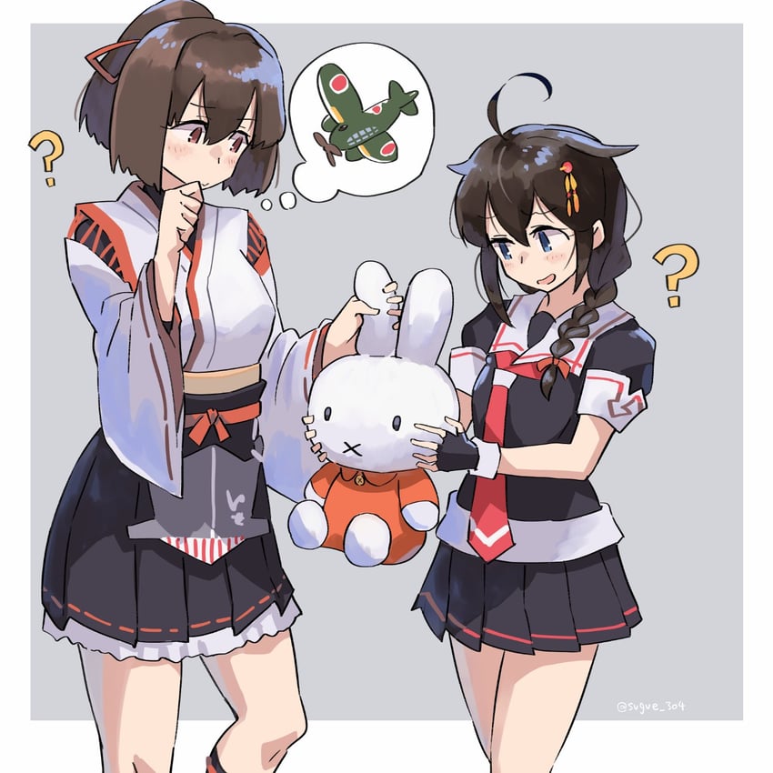miffy, ise, shigure kai ni, ise kai ni, shigure, and 1 more (miffy and 1 more) by sugue_tettou