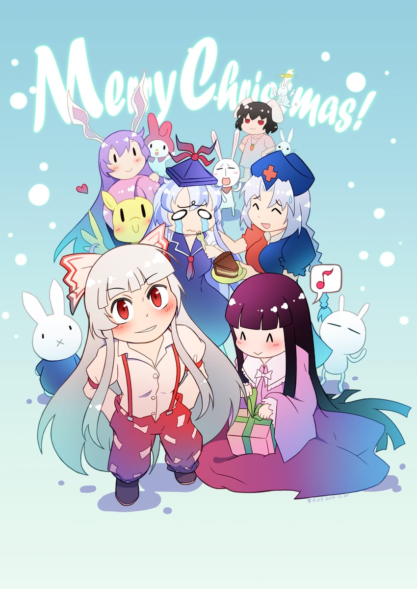 hat, my melody, inaba tewi, kamishirasawa keine, fujiwara no mokou, and 5 more (miffy and 6 more) by xin_yu_hua_yin